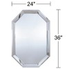 Chende Octagonal Large Decorative Wall Mirror, 24"x36" Angled Bathroom Mirror