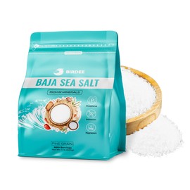 Birdee Baja Sea Salt – 17.6 oz, Naturally Low Sodium, Fine Grind, 90 Trace Minerals, Unrefined, Solar-Dried, Hand-Harvested, from Vietnam, Rich Magnesium, Potassium, Keto, Carnivore-Friendly