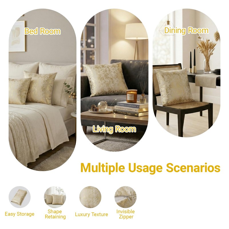 Q&J FABRIC CO. 2 Pack Velvet Throw Pillow Covers 18x18'',