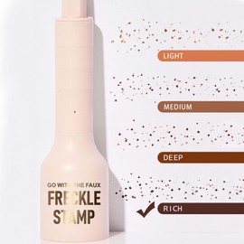 Five-Point Freckle Stamp & Liquid Micro Powder Freckle Pen, Natural Dark Brown Freckle Pen, 24-Hour Durable, Waterproof Makeup Freckles with Printing Technology (4# ESPRESSO, 5g)