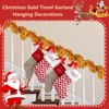 TAZZOR 12 m Tinsel Christmas Tree Gold Christmas Tree Garland