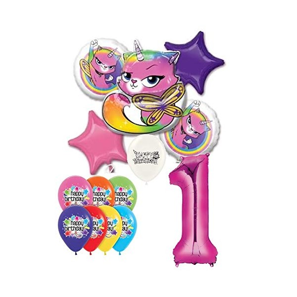 Rainbow Butterfly Unicorn Kitty 1st Birthday Party Event Bouquet of