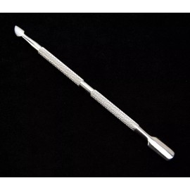 Beauty Headquarters STAINLESS STEEL CUTICLE PUSHER WITH SPOON REMOVER