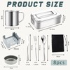 Camping Mess Tin, 8 Pcs Camping Mess Tins for Camping