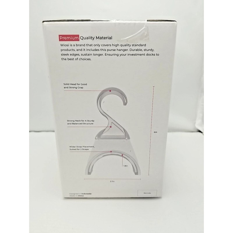 WIOSI - 6" TALL CLEAR ACRYLIC PURSE HANGER / HANDBAG