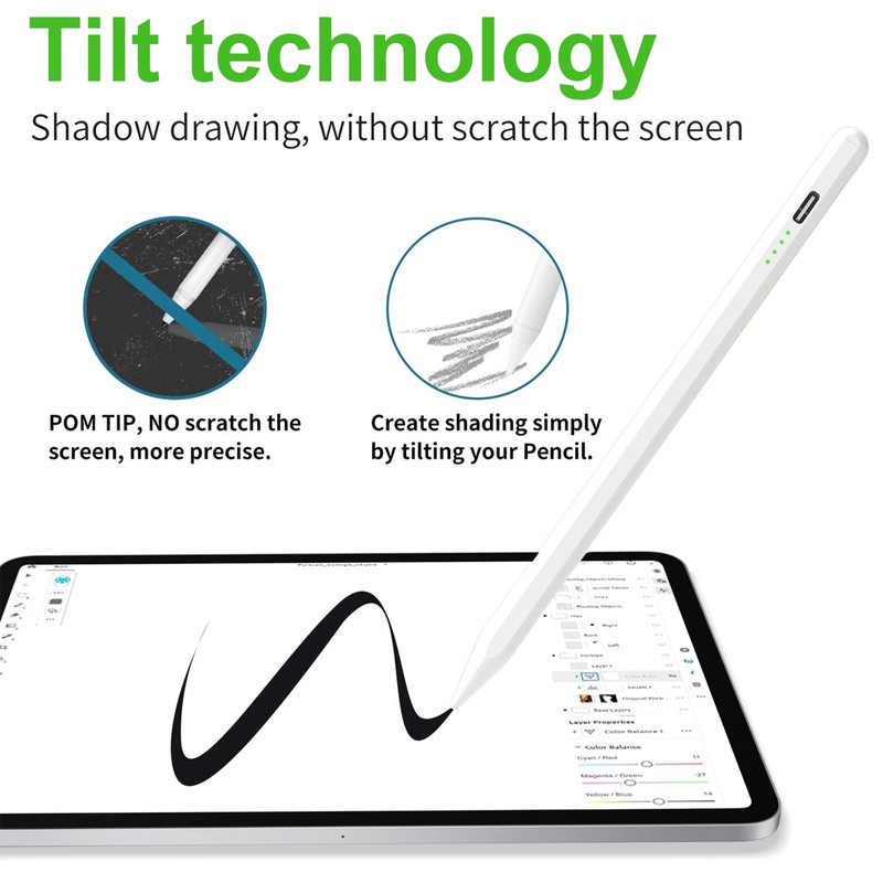 Stylus Pen for 2018-2023 with Palm Rejection, Magnetic Stylus Pen,