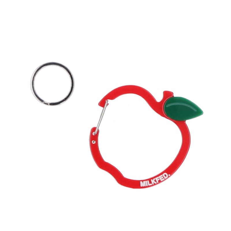 MILKFED. (ミルクフェド) Keychain Apple Carabiner Women, red, Free size