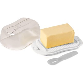 Snips - Butter Plate - Butter Container 0,50 LT - Tray with 2 Safety Locks, Transparent Bell + Butter Spreader - Dimensions 18 x 10 x 7 cm - Made in Italy - 0% BPA and Phthalate Free - Cheese Box