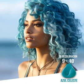 KÜÜL - Color System Funny Colors Tinte Semipermanente Cabello Color Azul Celeste 90 ml, con Blanco Titanio, Filtro UV y Colágeno, Prolonga Intensidad del Color, Aporta Hidratación, Brillo y Sedosidad