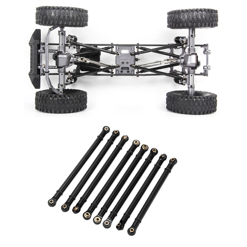 8pcs M3 Aluminum Alloy Link Rod Linkage Set for Axial