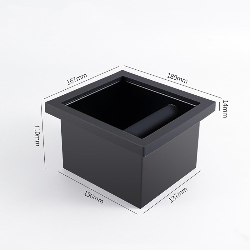 Espresso Knock Box Chute, Stainless Steel Built-in Desktop Coffee Knock