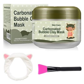 Carbonated Bubble Clay Mask - OCHILIMA Bubbles Mud Mask with Headband & Brush for Face Deep Cleansing Reduce Pores Purifying Face Mask for All Skin Types - 3.52 oz