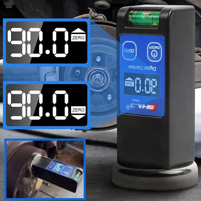 BINGOX Camber Gauge Digital Wheel Alignment Tool, -90° to +90°,