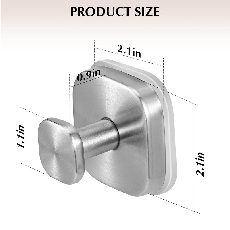 warlve Suction Cup Hooks for Shower - Reusable No-Drill Mounting