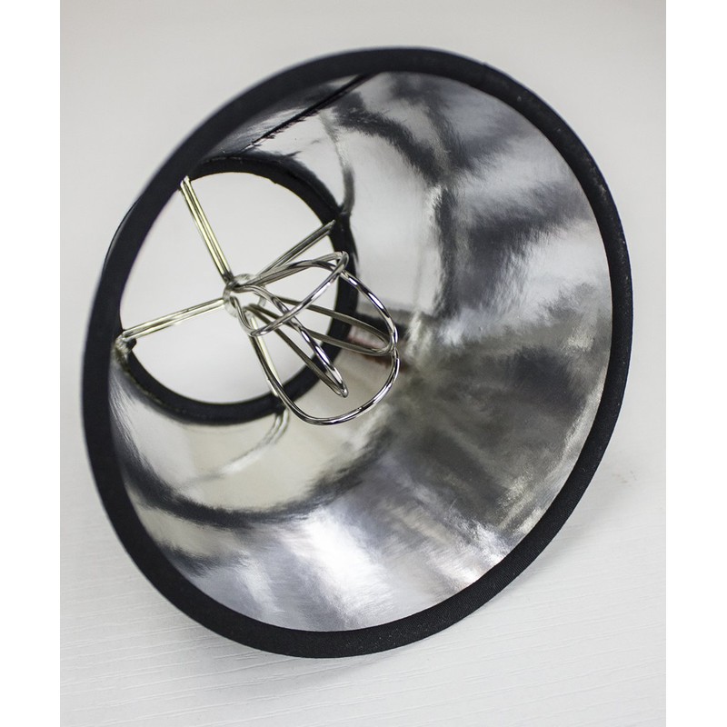 Set of 6 Black Parchment Silver-Lined Chandelier Lampshade 3x5x4