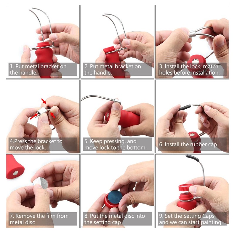 Jucoci Painting Handle for Miniautres Paint Handle Compatible with DND