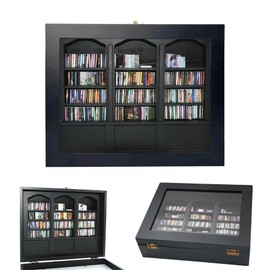 Yoyika Bookcase for Anxiety, Miniature Dollhouse Bookcase Furniture with 200 Mini Books, Anti-Anxiety Bookcase, Miniature Bookcase, Stress Relief Toy, Gifts Decor for Book Lovers (Black)