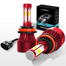 StoneBanks H11/H8/H9 Kit De Faros, 24000lm 6000K 100W Bombillas LED para Faros Delanteros, Kit De Conversión 300% Súper Brillante, Luz Alto Bajo Antiniebla ,Impermeables IP68, 2 Unidades