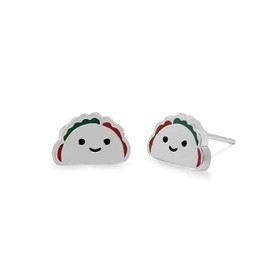 Boma Jewelry Sterling Silver Happy Taco Stud Earrings
