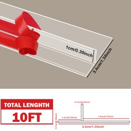 T-Shaped Silicone Seal Strip, Draft Stopper for Side of Door Windows and Gaps, 10Ft Clear Door Sealer Weather Stripping Door Seal Strip for Windows Gap (10 Ft)