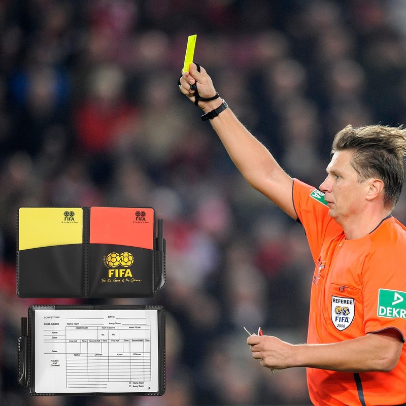 LBYHZS 2 Kit de Árbitro de Fútbol, Tarjetas de Advertencia