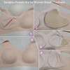 SENDYOU Sin Costuras Sostén con Bolsillos para Mujer Brasier mastectomía