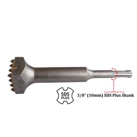 ACTINTOOL 5 5/8 in. x 1 1/4 in. 16 Tips Concrete Repair Patch Prepare SDS Plus Bushing Tool, 1 1/4 Inch Square Head Concrete Roughness Coating Remove Bushing Bit for Rotary Hammer (Pack of 1)