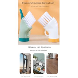 Multi-Functional Cleaning Brush Head penetrates deep into crevices and Dead Ends to Easily Tackle All Types of Cleaning Challenges Home Cleaning Essentials (Pack of 2) (White)