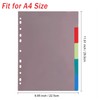 A4 File Dividers 5 Part Plastic Filing Subject Dividers (5