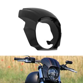 Motorcycle Front Headlight Fairing Fit For Harley Softail Breakout 2018-2023, Motorcycle Front Headlamp Cowl Fairing Fit For Softail Breakout 2018-2023 Gloss Black