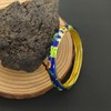 BlingNook Cloisonne Bracelet For Women, Chunky Bangle Trendy Cute Flower