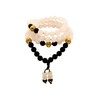 Samsara Tibetan Necklace Made of Rose Quartz and Onyx -