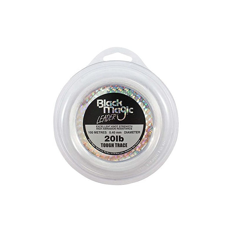 Black Magic Men Tough Trace Leader - 20lb - White,