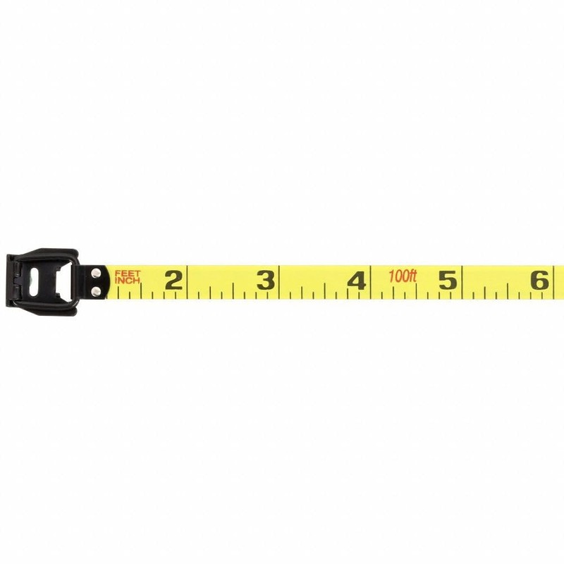 DEWALT Tape Measure, 100-Foot, Self-Lock, Solid Chrome Finish, Rubber Grip