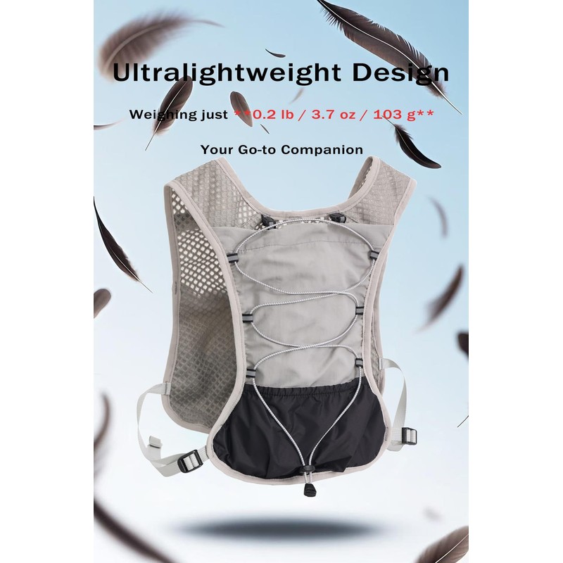 Hydration Running Vest for Women Men, Water Vest Backpack 2L,