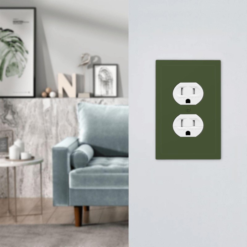 Wmhusu Outlet Covers Olive Green 1 Gang Duplex Light Switch