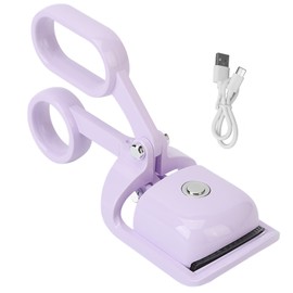 Professional Heated Eyelash Curler 3 Gears Temperature Adjustable Rechargeable Electric Lash Curler Purple