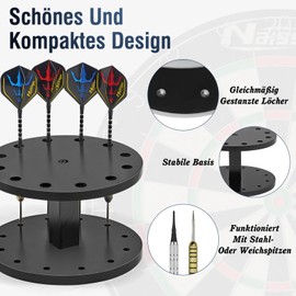 Naissgo Dart Holder, Accessories for Dartboard, Dart Stand for Any Type of Darts for Steel Darts & Soft Darts, Presentation Display Rack for Dart Holder