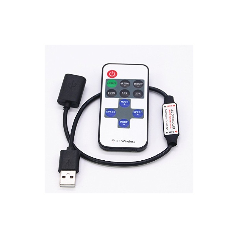 MASUNN DC5-24V 11 Keys Mini USB RF Wireless Dimmer Remote