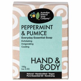 Australian Natural Soap Company Hand & Body Soap - Peppermint & Pumice, 100g