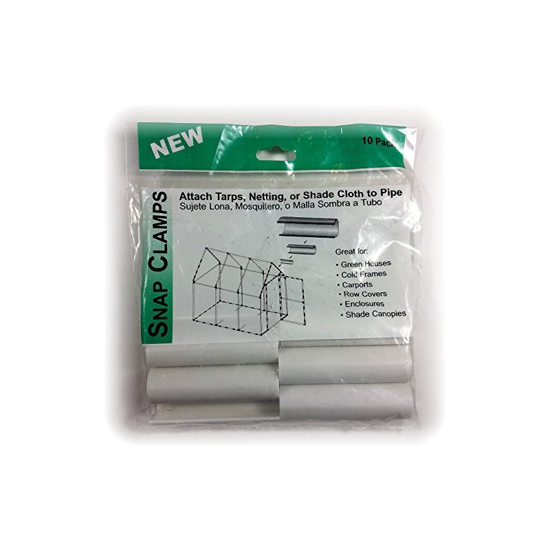 Snap Clamps for 1/2-Inch EMT, White, Pack of 10