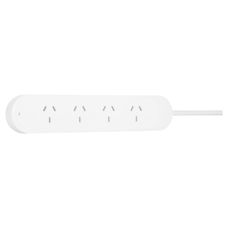 HPM 4 Outlet Surge Protected Powerboard White