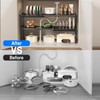 Mustorn Pots and Pans Organizer Under Cabinet, Expandable 2 Tier