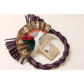 Yamaichi New Year Decoration Snoopy New Year Wreath Brown R98508
