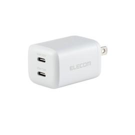 Elecom MPA-ACCP9430WH 30W Type-C 2 Port USB PD Charger Swing Plug PPS Compatible, White