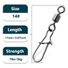 50-Pack Size 10 Duo-Lock Snap Swivels, 20mm 11kg Stainless Steel
