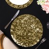 20 pieces of golden placemats, round gold foil placemats, shiny
