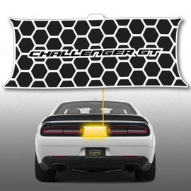 2015+ Challenger TAILLIGHT Center Divider Decal - Honeycomb Design, Challenger GT CAPS-Solid W/ 3D Embossed Design (KPMF Envious Green)