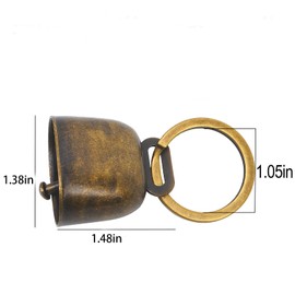 Bouclel 2 pack Pet Bells for Dog Collar Charms, Suitable for Pet Pendant Accessories Decorative Dog Charm with Anti Lost Training Bells for Collars (Bronze Large Size)