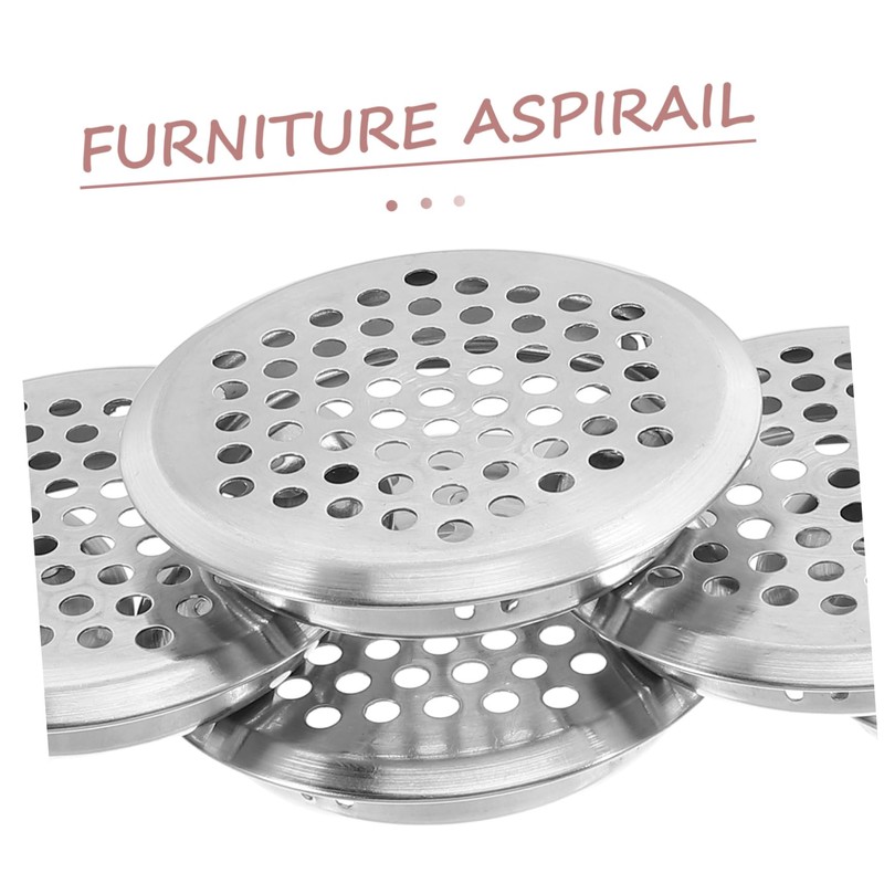 Gadpiparty 12pcs Round Vent Mesh Covers Stainless Steel Cabinet Ventilation